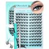 Obeyalash Kit Extension Ciglia Fox Eye 120PCS, Ciglia a Ciuffetti Curvatura C con Lash Bond & Seal e Pinzette, Lunga Tenuta, DIY Effetto Cat Eye Lashes Cluster (KIT-3)