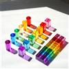 Set di blocchi di cubo Cubi acrilici arcobaleno lisci per Natale Compleanno
