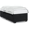 vidaXL Struttura letto senza materasso nero 100x200 cm in velluto