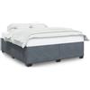vidaXL Struttura letto senza materasso grigio scuro 180x200 cm velluto