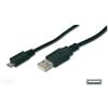 Cavo USB 2 A/micro B M/M 1.00m nero [AK-300110-010-S]