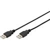 Digitus USB 2.0 Cavo di collegamento [1x Spina A USB 2.0 - 1x Spina A USB 2.0] 1 m Nero [AK-300101-010-S]
