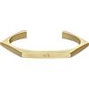 Armani Exchange Bracciale aperto in acciaio inossidabile da uomo, Oro al miele
