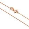 JewelleryBox Catenina con maglie, braccialetto a catena piatta, in argento placcato oro rosa, dimensioni: da 41 a 56 cm., Argento 925/1000, cod. CHZ-520