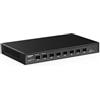 MokerLink Switch gestito 8 porte 10Gbps SFP+, supporto modulo SFP 1G/2,5G/10G, larghezza di banda 160Gbps, switch di rete gestito Web senza ventola in metallo