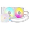 CORSAIR iCUE LINK TITAN 240 RX RGB Raffreddatore CPU a Liquido - 240mm AIO - 2x RX120 Ventole RGB Incluse - Adatto a Intel LGA 1851/1700, AMD AM5/AM4 - Hub di Sistema iCUE LINK Incluso - Bianco