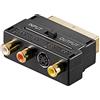 Goobay 50499 Adattatore Audio Video SCART a Composito e S-Video, IN/OUT, Nero