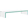 vidaXL Mobile Porta TV Trasparente 80x30x13 cm Mobiletto Supporto Rialzo Vetro
