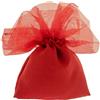 ETM Sacchetto Ciuffo Bag Bomboniera Portaconfetti Laurea 10 x 13 Cm Rosso 12 Pz