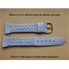 17 MM Braccialetto Intrecciato Vitello Autentica Grigio Chiaro Stile A 14 Al Con