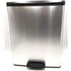 Curver Deco Bin bin Cestino per rifiuti in plastica argento metallizzato 65L Cestino per rifiuti Contenitore per rifiuti organizzato in modo efficiente