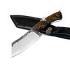 COLTELLO ARTIGIANALE LAMA FISSA DA CACCIA IN ACCIAIO 1095 COLLEZIONE FODERO