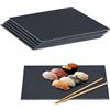 Relaxdays Piatti in Ardesia, Set da 6 Vassoio da Buffet per Servire Formaggi, Salumi e Aperitivo, 40 x 30 cm, Antracite