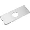 M METERXITY Copriforo Rubinetto, 6 Pollici Quadrato 304 Acciaio Inossidabile Copriforo Foro Per Rubinetto Bagno/Cucina [Argento Spazzolato]