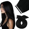 Moresoo Extension Biadesive Capelli Veri Invisibili #1 55cm 25g 10pz | Ideale Per Cerimonie, Facile Da Applicare, Pettinatura Alla Moda, Look Sofisticato, Per Donne