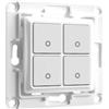 Shelly Wall Switch 4 - Pulsanti filari da parete 4 tasti bianco con supp relay