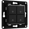 Shelly Wall Switch 4 - Pulsanti filari da parete 4 tasti nero con supp relay