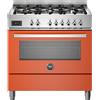 Bertazzoni pro96l1eart cucina da appoggio 90 cm arancione