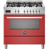 Bertazzoni pro96l1erot cucina da appoggio 90 cm rosso