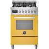 Bertazzoni pro64l1egit cucina da appoggio a gas 60 cm giallo