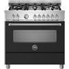 Bertazzoni mas96l1enet cucina da appoggio 90 cm nero