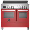 Bertazzoni pro105i2erot cucina induzione da appoggio 100 cm rosso