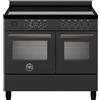 Bertazzoni pro105i2ecat cucina induzione da appoggio 100 cm carbonio