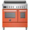 Bertazzoni pro95i2eart cucina induzione da appoggio 90 cm arancione
