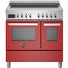 Bertazzoni pro95i2erot cucina induzione da appoggio 90 cm rosso