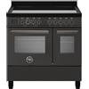 Bertazzoni pro95i2ecat cucina induzione da appoggio 90 cm carbonio