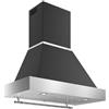 Bertazzoni kc36hertne cappa camino parete 100 cm nero opaco