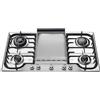 Ilve hcb90fcn Nostalgie piano cottura + piastra pescera 90 cm inox
