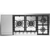 Ilve hcpt125fdd Professional Plus piano cottura gas + piastra fry top 120 cm inox