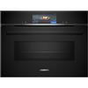Siemens cm778gnb1b Iq700 Forno combinato a microonde pirolitico incasso h 45 nero