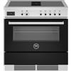 Bertazzoni proch94i1enet Air-Tec cucina induzione da appoggio con cappa integrata 90 cm nero