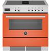 Bertazzoni proch94i1eart Air-Tec cucina induzione da appoggio con cappa integrata 90 cm arancione