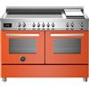 Bertazzoni pro125i2eart cucina da appoggio induzione 120 cm arancione