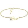 Sofia Milani - Bracciale da Donna in Argento 925 - Placcato in Oro - Ciondolo Love - B0321