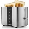 GOURMETmaxx Tostapane con fessura corta per 2 fette | tostapane in acciaio inox con 6 gradi di doratura e conto alla rovescia pronto a 2 eat | Utensile da cucina elettrico con display touch, inserto