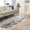 ORINOVA Tappeto Peloso Grau 60x180 cm Scendiletto Tappeti Rug Morbido Camera da Letto Lavabile in Lavatrice Moderno Salotto
