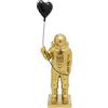 KARE Design figura decorativa Balloon Astronaut, oro/nero, motivo astronauta, aerospazio, decorazione per festa, camera giovani, salotto, studio, ufficio, 41 cm