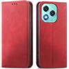 MOJIA Cover per Honor 400 Lite, Custodia Folio Portafoglio in Pelle PU [chiusura magnetica], Case a Libro con Guscio Interno in TPU, Supporto per Carte.. Rosso