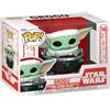 Funko Pop! Star Wars: Mando Holiday - Grogu (The Child, Baby Yoda) Pram - The Mandalorian - Figura in Vinile da Collezione - Idea Regalo - Merchandising Ufficiale - Giocattoli per Bambini e Adulti
