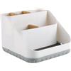 ZoeQide Portaspazzolini da Bagno 6 Scomparti 15,5 x 15,5 x 11 cm per Casa | Portaspazzolini elettrico da bagno con fondo rimovibile, drenaggio e piedini antiscivolo per spazzolini e dentifricio a casa