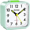 Zonopy Sveglia, sveglia analogica silenziosa con luce notturna, funzionamento a batteria, allarme forte, snooze, schermo luminoso, design portatile, ritorno a scuola Gfits