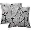 Jaotto Federe Confezione da 2 Federe Cuscini Divano Decorativi Fodere Quadrati Spandex 45x45cm Cuscino Copricuscini per Soggiorno Camera da Letto Casa(Stile Grigio,Set di 2)