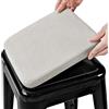 BUYUE Cuscino magnetico per sgabello da bar in lino 1 pezzo, migliorato antiscivolo e traspirante, piccolo cuscino per sedia da caffè, bistrot, impilabile, sgabello in metallo (quadrato, grigio chiaro