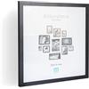 M MERCEO Cornice portafoto 30 x 30 cm, nera, minimalista, moderna, per foto e immagini, 1 pezzo, con copertura in vetro acrilico, montaggio a parete, verticale o orizzontale