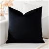 Artscope Federe Cuscini in Velluto Minimalista Copricuscino Colorato per la Decorazione Domestica Soggiorno Camera da Letto Divano 50x50cm, Nero