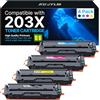 KUPYLM 203X CF540X Toner Compatible per HP 203X 203A CF540X CF540A per HP Color Laserjet Pro MFP M281fdw M254NW M254DW M281CDW M281FDN M280NW M254DN (1 Nero 1 Ciano 1 Magenta 1 Giallo, 4-Pack)
